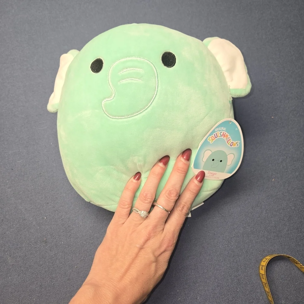 Diego the Teal Elephant is a Squishmallow from the Zoo Squad. 8" - Picture 1 of 3